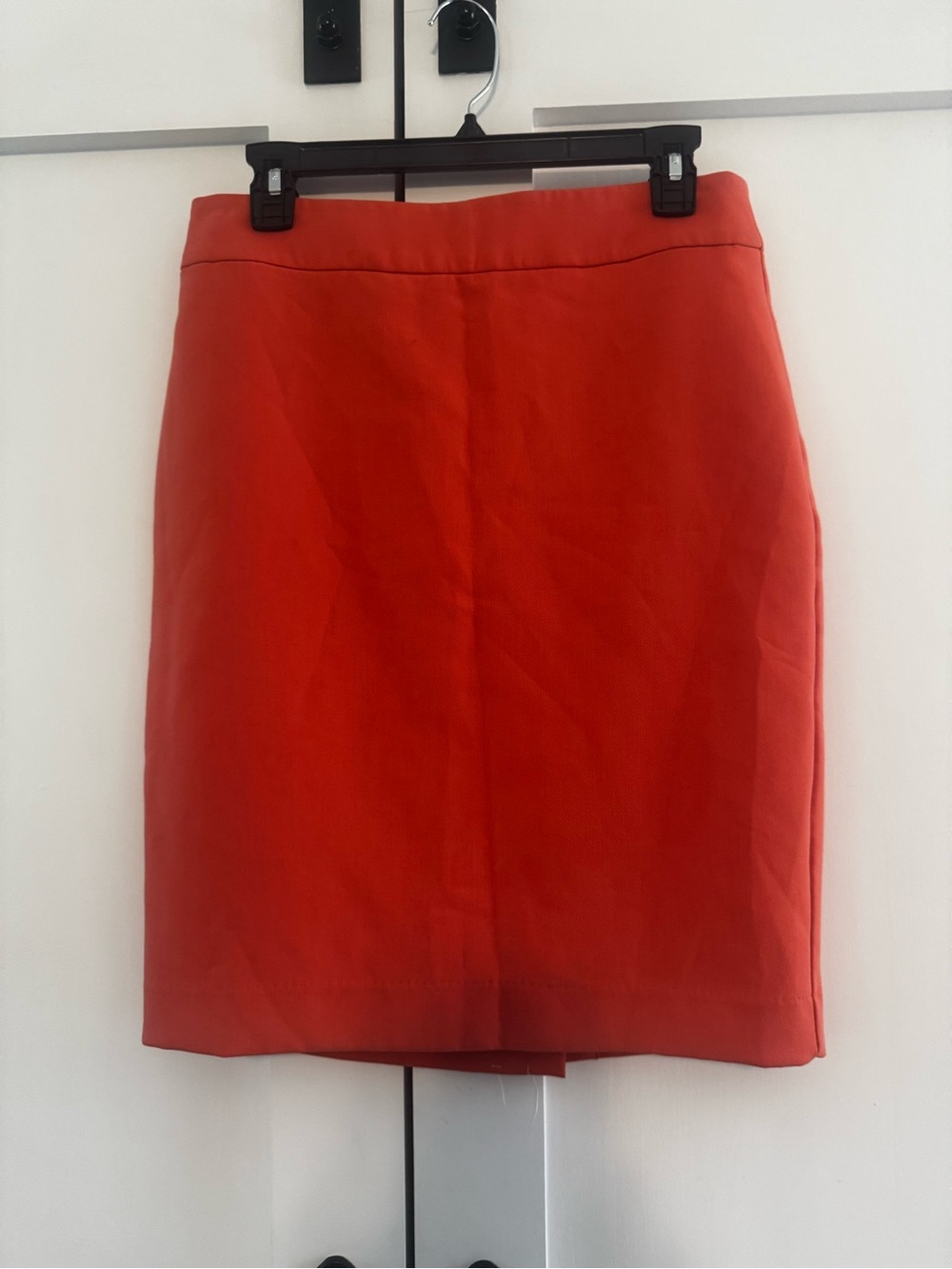 Ann Taylor Orange-Red Pencil Skirt